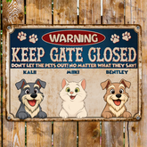 Personalized Metal Sign - Entrance Decoration - Pets Metal Sign