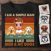 I Am A Simple Man I Like Beer & Dogs Personalized T-shirt TS-NB1147
