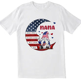 I Love You To The Moon Grandma American Flag - Personalized T-shirt, 4th Of July Gift For Grandma