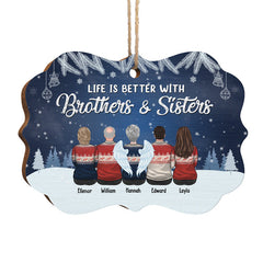 The Greatest Gift Our Parents Gave Us - Personalized Custom Benelux Shaped Wood/Aluminum Christmas Ornament - Gift For Siblings, Christmas New Arrival Gift