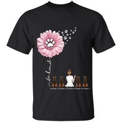 "Just Be Kind" girl and dog, cat personalized T-Shirt