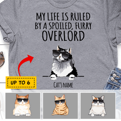 My life is ruled by a spoiled personalized cat T-Shirt TS-TU188