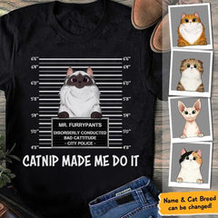 Bad Cattitude Of Mr. And Ms. Furrypants Funny Personalized Cat T-Shirt TS-PT70