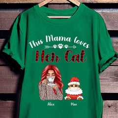 This Mama Loves Her Cats Personalized T-shirt TS-NN337