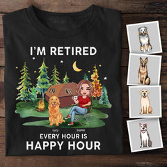 Retired Dog Mom Loves Camping Personalized T-Shirt TS-PT1304