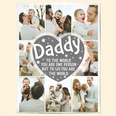 Personalized Custom Blanket - Birthday, Father's Day Gift For Dad - You Are The World