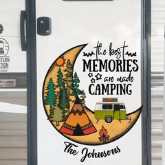 The Best Memories Are Made Camping - Personalized Decal, Decal Gift For Camping Lover - PCD102