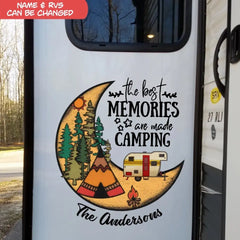 The Best Memories Are Made Camping - Personalized Decal, Decal Gift For Camping Lover - PCD102