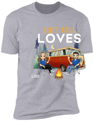 This Girl Loves Camping With Her Husband - Personalized T-shirt