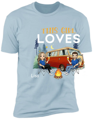 This Girl Loves Camping With Her Husband - Personalized T-shirt