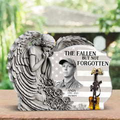 Custom Personalized Memorial Veteran Acrylic Plaque - Upload Photo -  Memorial Gift Idea For Veteran - The Fallen But Not Forgotten