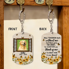 Custom Photo Dog Aluminum Keychain- Upload Photo - Memorial Gift Idea For Dog Lovers - I'm Right Here In Your Heart