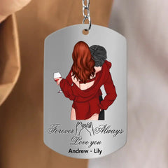 Custom Personalized Couple Aluminum Keychain - Gift Idea For Couple/Valentine's Day - To My Love Never Forget That I Love You