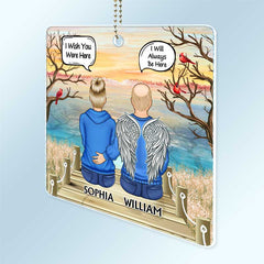 I Miss You I Know - Memorial Gift For Family, Friends, Siblings - Personalized Acrylic Car Hanger