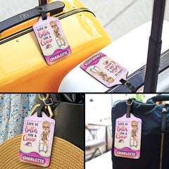 Just A Girl Boy Who Loves Traveling - Birthday Gift For Him, Her, Vacation Lovers - Personalized Luggage Tag