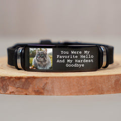 Custom Photo Forever In My Heart - Memorial Gift For Dog Lovers, Cat Lovers, Pet Lovers - Personalized Engraved Bracelet