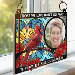 Custom Photo I'm Always With You Memorial Rectangle - Personalized Window Hanging Suncatcher Ornament