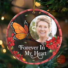 Custom Photo Memorial I'm Always With You - Personalized Circle Acrylic Ornament