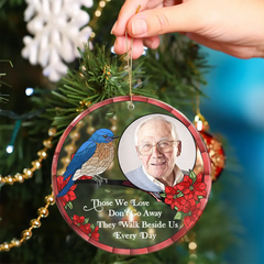 Custom Photo Memorial I'm Always With You - Personalized Circle Acrylic Ornament