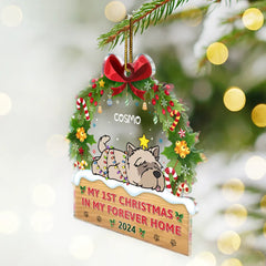 My 1st Christmas In My Forever Home - Personalized Custom Shaped Acrylic Ornament