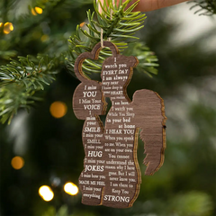 Christmas Memorial I Miss You - Personalized Wooden Ornament Print 2 Sides