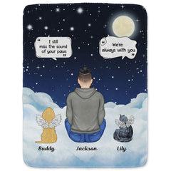 I Miss You - Memorial Gift For Pet Lovers, Dog Mom, Dog Dad, Cat Mom, Cat Dad - Personalized Fleece Blanket