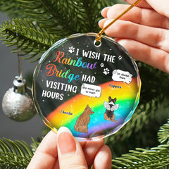 A Piece Of My Heart Still Talk About You Memorial Christmas - Personalized Circle Glass Ornament