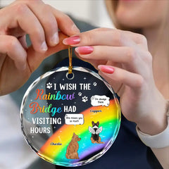 A Piece Of My Heart Still Talk About You Memorial Christmas - Personalized Circle Glass Ornament