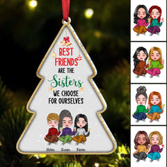 Besties - Best Friends Are The Sisters We Choose For Ourselves - Personalized Acrylic Ornament (LT)