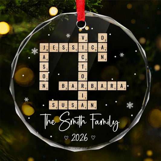 Sending Love And Comfort During This Time - Family Personalized Custom Circle Glass Ornament - Christmas Gift For Family Members